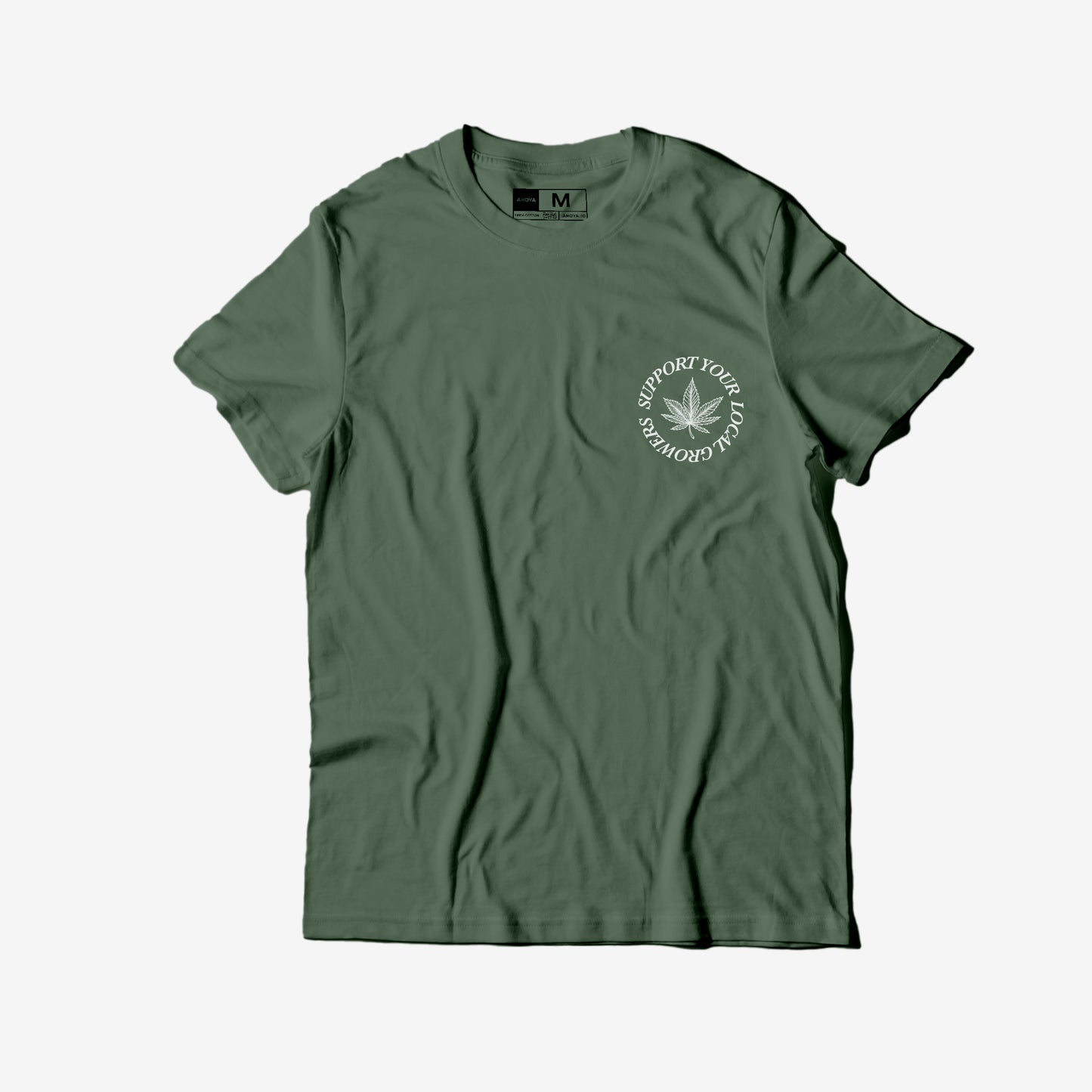 'Support Your Local Growers' - Garment-Dyed Heavyweight T-Shirt